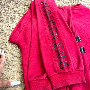 Boys size xl burgundy jogging set